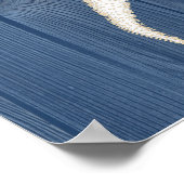 ヒトデヴィンテージブルーウッドビーチポスター ポスター (角)