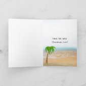 ヒトデ付きクリスマス熱帯ビーチ シーズンカード (内部)