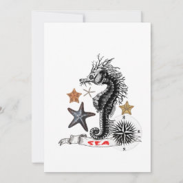 ヒトデ付シーホース ノートカード
