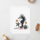 ヒトデ付シーホース ノートカード (正面/裏面インサイチュ)