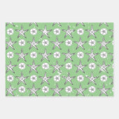 ヒトデ動揺してィス砂ドルスケッチパターン ラッピングペーパーシート (正面)