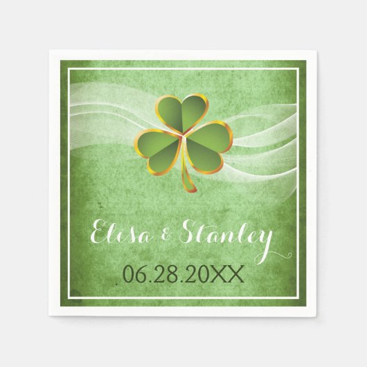 ヒトデ対とベールターコイズビーチ結婚式 スタンダードカクテルナプキン (正面)