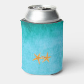 ヒトデ対とベールターコイズビーチ結婚式 缶クーラー (缶裏面)