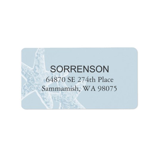 ヒトデ差出人住所ラベル ラベル (正面)