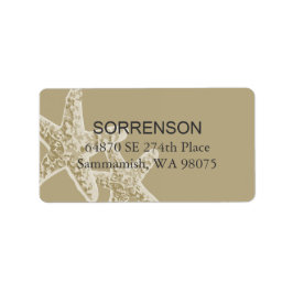 ヒトデ差出人住所ラベル ラベル