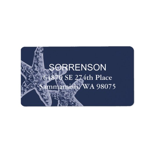 ヒトデ差出人住所ラベル ラベル (正面)
