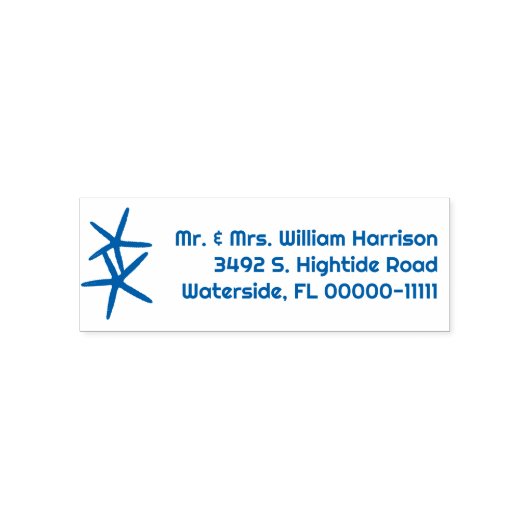 ヒトデ差出人住所 セルフインキングスタンプ (デザイン)