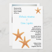 ヒトデ披露宴招待状 招待状 (正面/裏面)