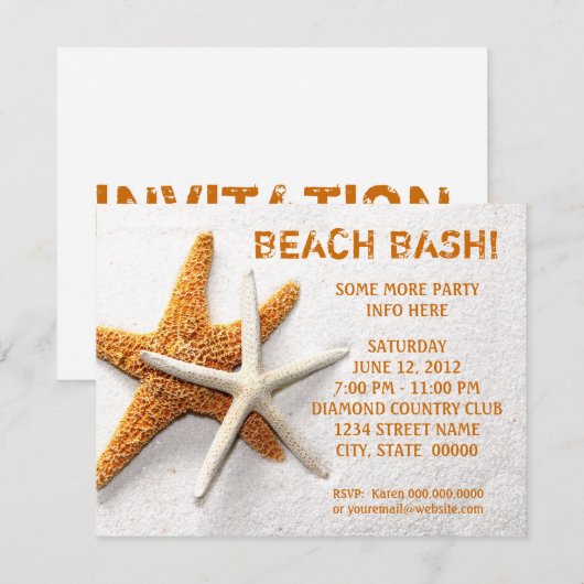 ヒトデ招待状 招待状 (正面/裏面)