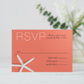 ヒトデ指のビーチRSVP |の珊瑚 出欠カード (スタンド正面)