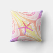 ヒトデ数々のィックピンク抽象芸術母の日かわいい クッション (裏面)