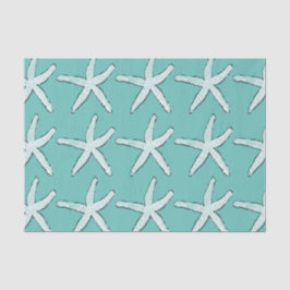 ヒトデ柄ビーチ ナチュラル コースト ティールブルー 薄葉紙