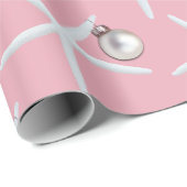 ヒトデ柄ピンクのクリスマスギフトラップ ラッピングペーパー (ロールコーナー)