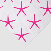 ヒトデ柄ピンク白ビーチ航海の可愛 薄葉紙 (詳細)