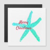 ヒトデ柄緑青赤メリークリスマス (正面/裏面)