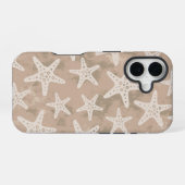 ヒトデ柄 サンドベージュ iPhone 16ケース (裏面横)