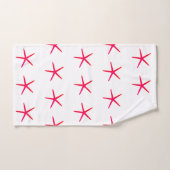 ヒトデ模様サンゴピンクカガーリーワイ航海のト バスタオルセット (ハンドタオル)