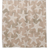 ヒトデ模様サンドベージュ シャワーカーテン (正面)