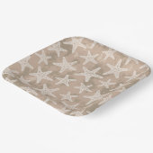 ヒトデ模様サンドベージュ ペーパープレート (傾斜あり)