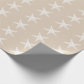 ヒトデ模様（白） ラッピングペーパー (角)