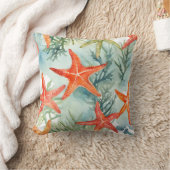 ヒトデ水彩海沿岸 クッション (ブランケット)