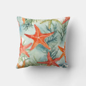 ヒトデ水彩海沿岸 クッション (裏面)