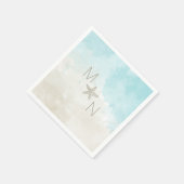 ヒトデ水彩画 スタンダードカクテルナプキン (角)