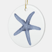 ヒトデ水彩青オーナメント セラミックオーナメント (左)
