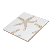 ヒトデ沿岸ビーチグレー ギフト タイル (側面)