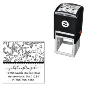 ヒトデ沿岸モノグラムの差出人住所 セルフインキングスタンプ (インサイチュ)