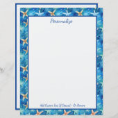 ヒトデ海シーマリンライフブルーパーソナライズされた (正面/裏面)