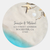 ヒトデ海ビーチ結婚サンドシール ラウンドシール (正面)