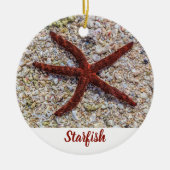 ヒトデ海ヴィンテージビーチレトロお土産 セラミックオーナメント (正面)