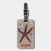 ヒトデ海ヴィンテージビーチレトロお土産 ラゲッジタグ (正面縦)