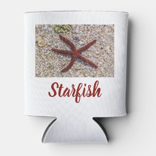 ヒトデ海ヴィンテージビーチレトロお土産 缶クーラー (正面)