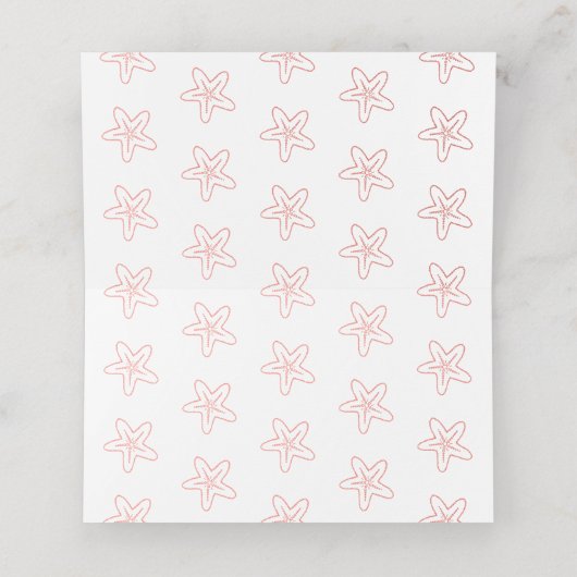 ヒトデ海波サンゴビーチゲスト座席表 プレイスカード (内部開封)