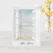 ヒトデ海窓の誕生日 カード (黄色い花)