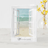 ヒトデ海窓悔やみや弔慰 カード (黄色い花)