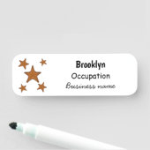 ヒトデ漫画イラストレーション 名札 (インサイチュ)