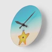 ヒトデ漫画 ラウンド壁時計 (傾斜)