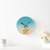 ヒトデ漫画 ラウンド壁時計 (ホーム)