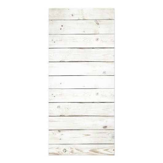 ヒトデ白塗り木材ビーチ結婚式メニュー ラックカード (裏面)