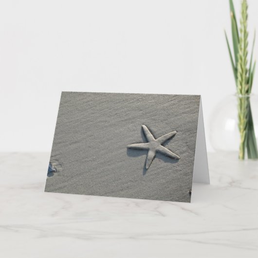 ヒトデ砂ビーチ写真 カード (正面)