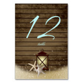 ヒトデ素朴ンウッドおよびランタンテーブル番号カード テーブルナンバー (裏面)