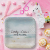 ヒトデ結婚ィッシュとの海ビーチ ペーパープレート (パーティー)