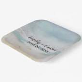 ヒトデ結婚ィッシュとの海ビーチ ペーパープレート (傾斜あり)