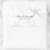 ヒトデ結婚ィーの水瓶包みテンプレート 長方形シール (バッグ)