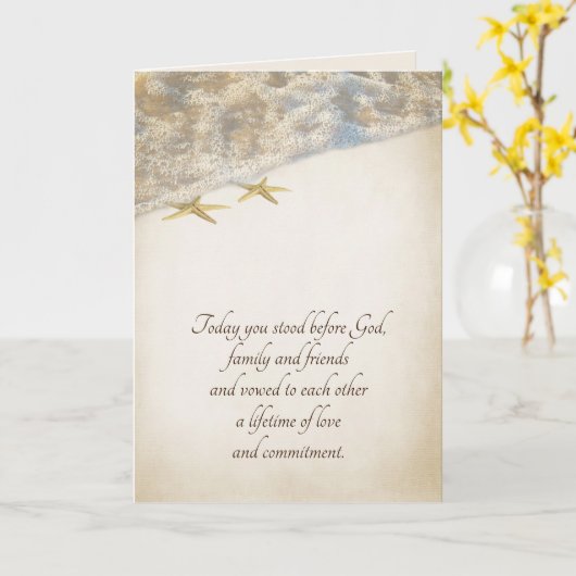 ヒトデ結婚ラ カード (黄色い花)