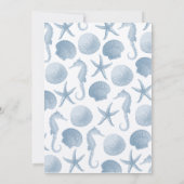 ヒトデ結婚式招待状-青 招待状 (裏面)