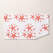 ヒトデ絵を描のサンゴ風呂タオルのセット バスタオルセット (ハンドタオル)